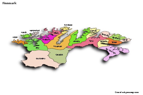 Sample Maps for Finnmark (colored,shadowy)
