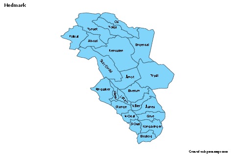 Contoh Peta untuk Hedmark (biru)