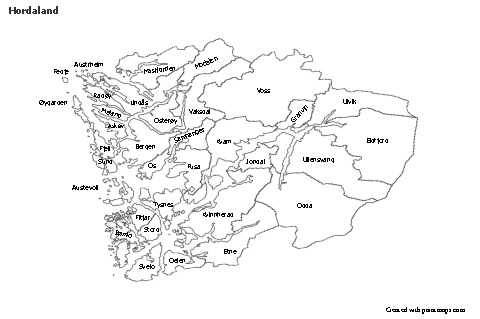 Sample Maps for Hordaland (black-white)