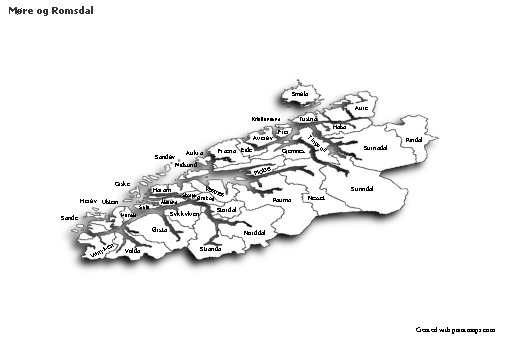Sample Maps for Møre og Romsdal (black-white,shadowy)