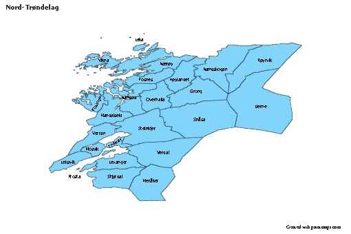 Contoh Peta untuk Nord-Trøndelag (biru)