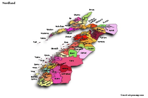 Sample Maps for Nordland (colored,shadowy)