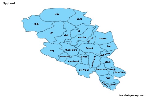 Sample Maps for Oppland (blue)