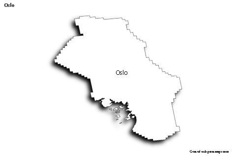 Sample Maps for Oslo (black-white,shadowy)