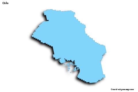 Sample Maps for Oslo (blue,outline,shadowy)
