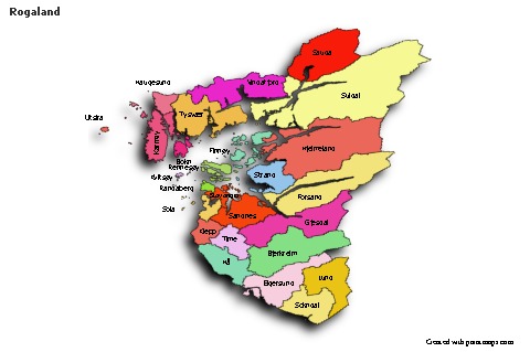 Sample Maps for Rogaland (colored,shadowy)