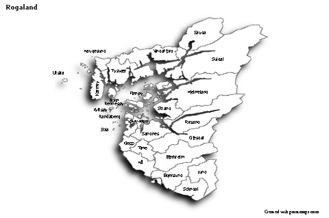 Sample Maps for Rogaland (black-white,shadowy)