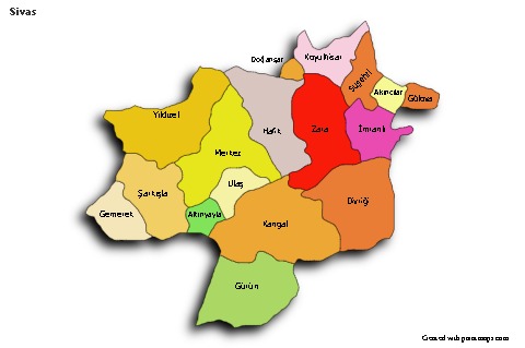 Sample Maps for Sivas (colored,shadowy)