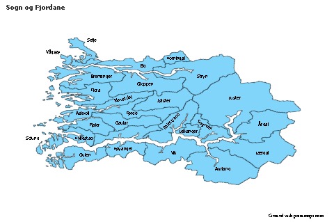 Sample Maps for Sogn og Fjordane (blue)