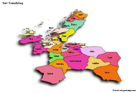 Sample Maps for Sør-Trøndelag (colored,shadowy)