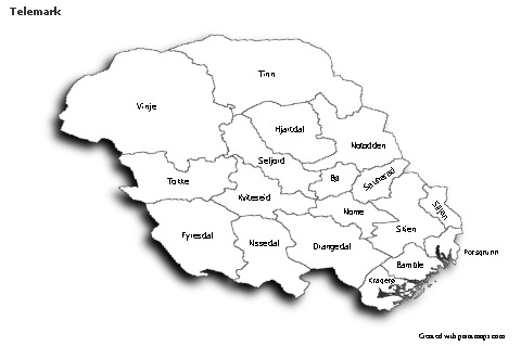 Sample Maps for Telemark (black-white,shadowy)