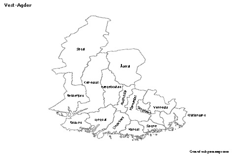 Sample Maps for Vest-Agder (black-white)
