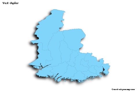 Sample Maps for Vest-Agder (blue,outline,shadowy)