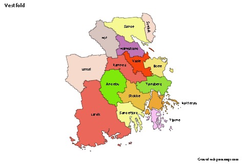 Contoh Peta untuk Vestfold (berwarna)