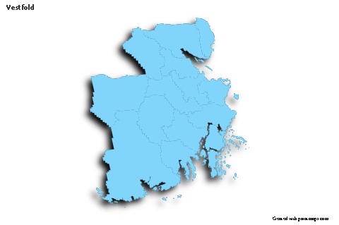 Contoh Peta untuk Vestfold (biru,garis luar,bayangan)