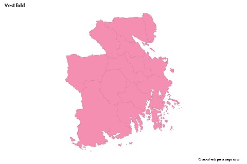 Contoh Peta untuk Vestfold (merah jambu,garis besar)