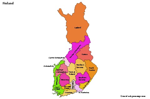 Sample Maps for Finland (colored)