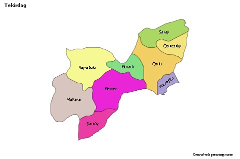 Sample Maps for Tekirdag (colored)