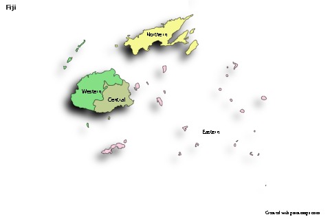 Sample Maps for Fiji (colored,shadowy)