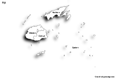 Sample Maps for Fiji (black-white,shadowy)