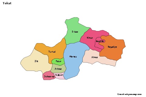 Sample Maps for Tokat (colored)