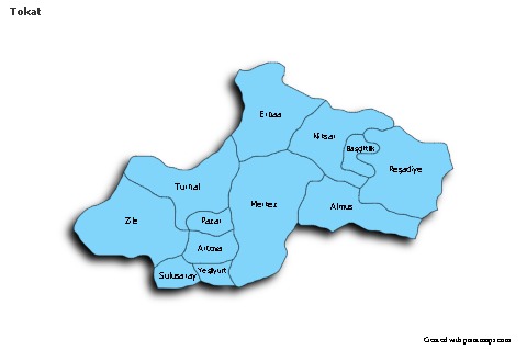 Sample Maps for Tokat (blue,shadowy)