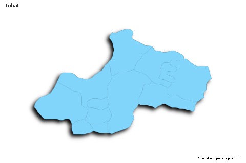 Sample Maps for Tokat (blue,outline,shadowy)