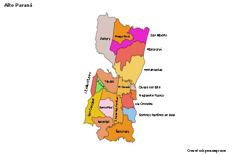 Sample Maps for Alto Paraná (colored)