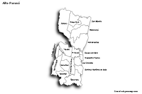Sample Maps for Alto Paraná (black-white,shadowy)