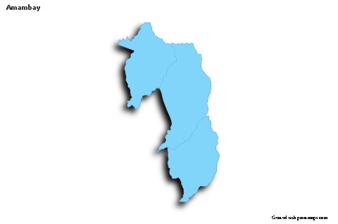 Contoh Peta untuk Amambay (biru,garis luar,bayangan)