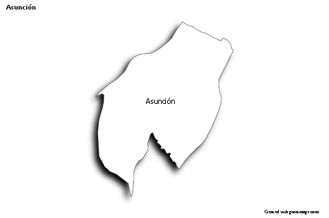 Mapas de muestra para Asunción (blanco-negro,sombrío)
