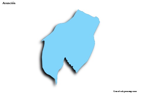 Mapas de muestra para Asunción (azul,contorno,sombrío)