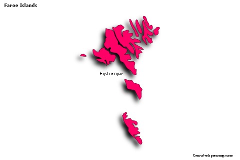 Sample Maps for Faroe Islands (colored,shadowy)