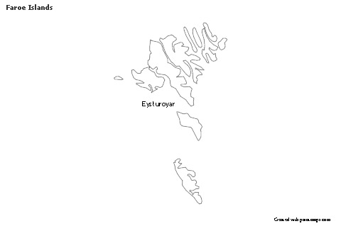Sample Maps for Faroe Islands (black-white)