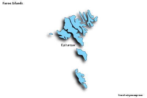 Sample Maps for Faroe Islands (blue,shadowy)