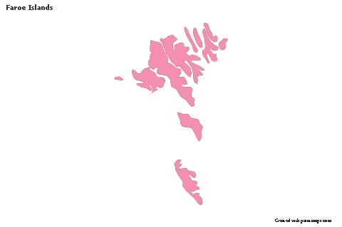 Sample Maps for Faroe Islands (pink,outline)