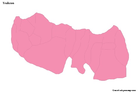 Trabzon için Örnek Haritalar (pembe,anahat)