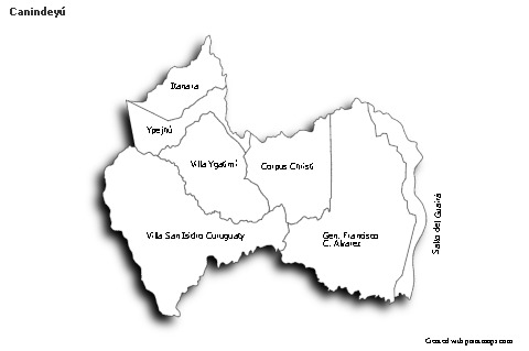 Sample Maps for Canindeyú (black-white,shadowy)