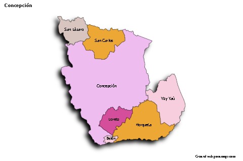 Sample Maps for Concepción (colored,shadowy)