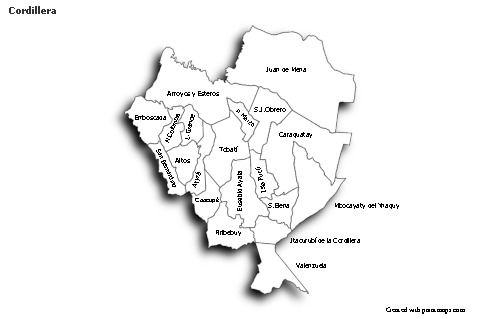 Cordillera için Örnek Haritalar (siyah-beyaz,gölgeli)