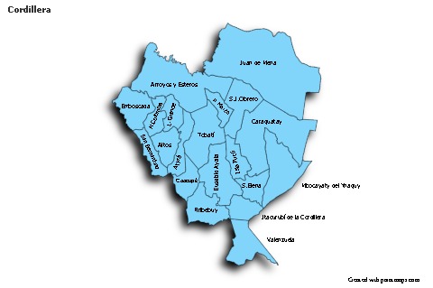 Cordillera için Örnek Haritalar (mavi,gölgeli)