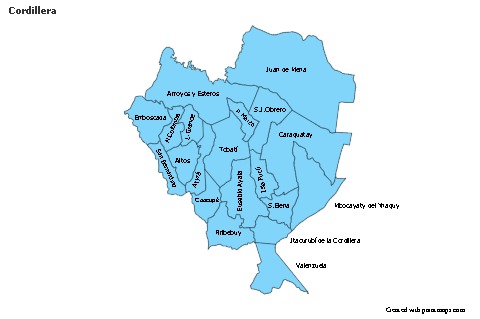 Cordillera için Örnek Haritalar (mavi)