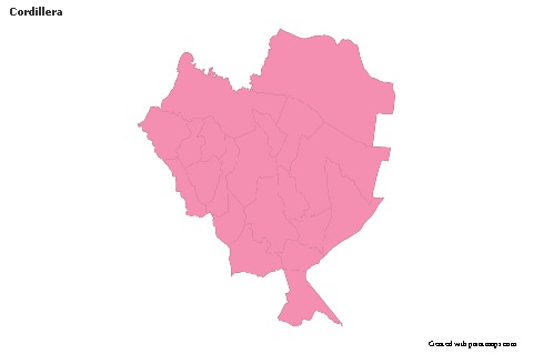 Cordillera için Örnek Haritalar (pembe,anahat)
