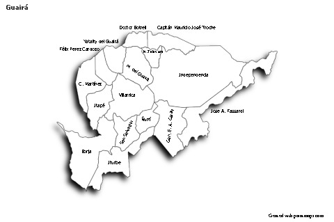 Sample Maps for Guairá (black-white,shadowy)