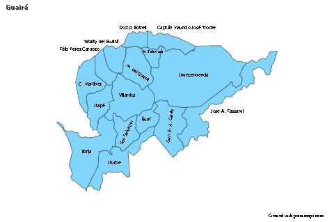 Sample Maps for Guairá (blue)