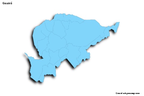 Sample Maps for Guairá (blue,outline,shadowy)