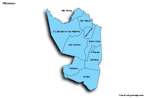Sample Maps for Misiones (blue,shadowy)