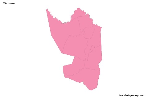 Sample Maps for Misiones (pink,outline)