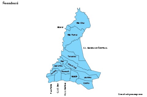 Contoh Peta untuk Ñeembucú (biru)