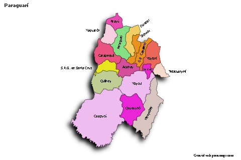Sample Maps for Paraguarí (colored,shadowy)